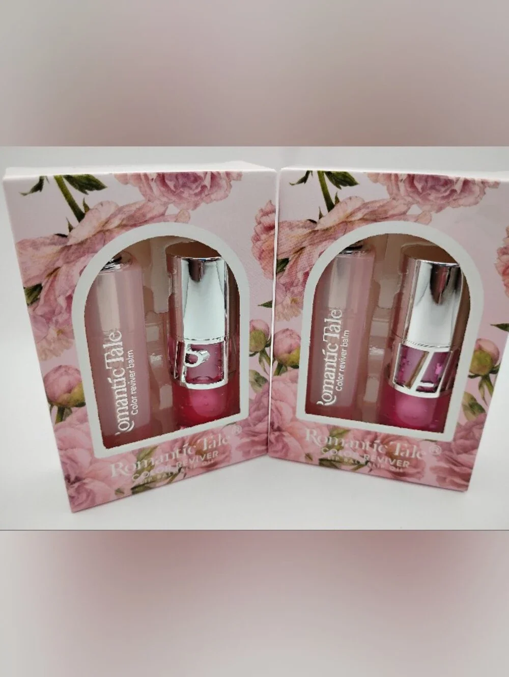 2 Sets Romantic Tale Pink Color Reviver Lip Balm + Hydrating Pink Lip Oil BNIB